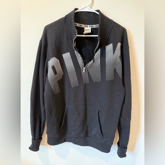 Victoria's Secret Tops - Victoria's Secret Black Zip Up Sweater
